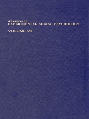 cover image of Advances in Experimental Social Psychology